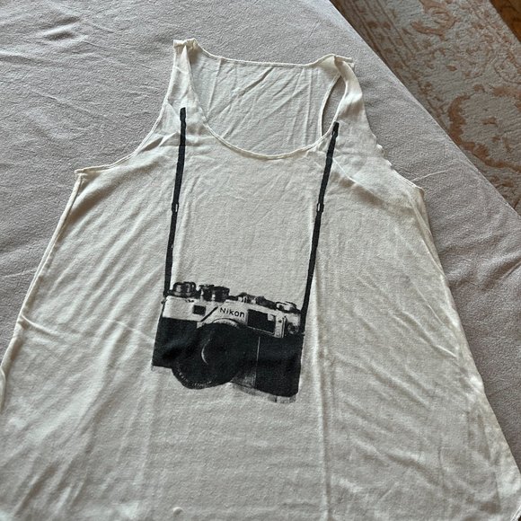 Nikon Screenprint Raw Edge Tank Top from London Street Vendor - Picture 2 of 4